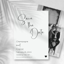 Photo Enregistrer La Date Modern Script Mariage