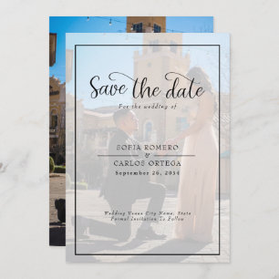 Invitation Photo Enregistrer le Mariage Date