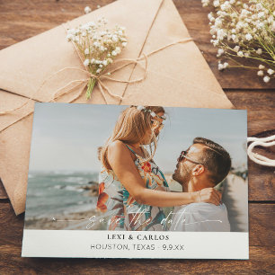 Invitation Photo et calligraphie 3B Mod W Enregistrer la date