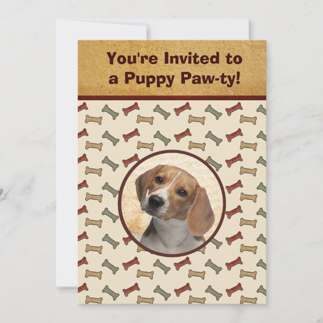 Invitation Photo faite sur commande d'animal familier (Devant)