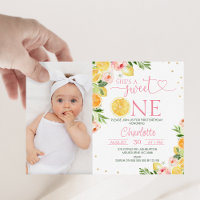 Photo Floral Citrus She's A Sweet One 1st Birthday
