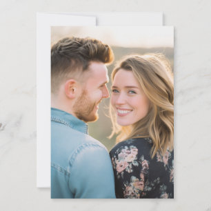Invitation Photo floral rose serein