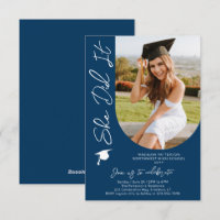 Photo Graduation Party Moderne Élégant Script