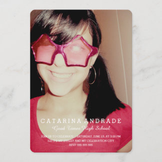 Invitation Photo Graduation Party Moderne lycée sur mesure