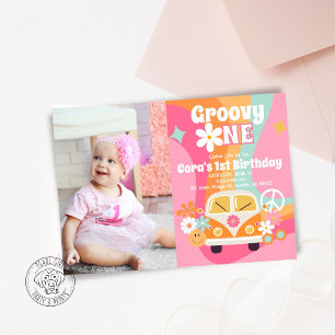 Invitation Photo Groovy Un An