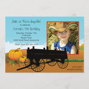 Invitation photo Hay Ride