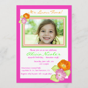 Invitation photo Hibiscus