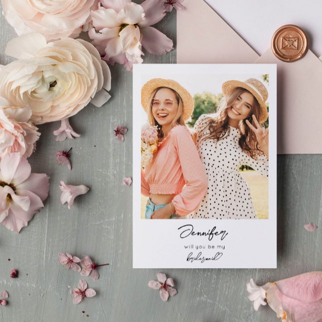 Invitation Photo instantanée Be My Proposition V3 Écriture ma (Créateur téléchargé)