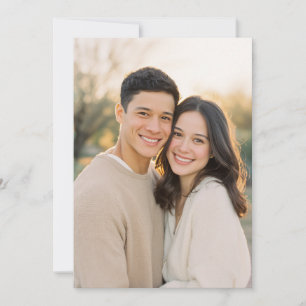Invitation Photo Intime Beige Chaud