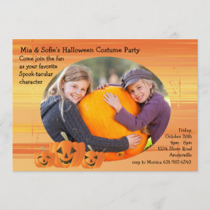 Invitation photo Jack-O-Lattern souriant