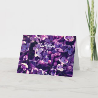 Invitation Photo Lilac Flower Cadeau d'anniversaire