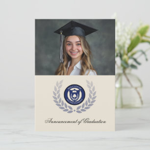 Invitation Photo Logo Annonces d'obtention du diplôme du coll