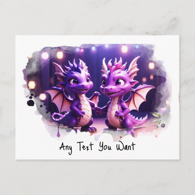 *~* Invitation photo magique AP48 Dragon Carte pos (Devant)