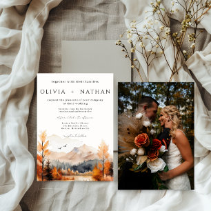 Invitation Photo Mariage de la montagne Fall