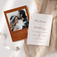 Photo Mariage en terre cuite moderne Code QR