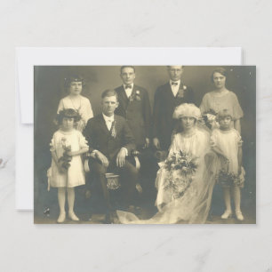 INVITATION PHOTO MARIAGE    INVITATIONNELLE DES ANNÉES 1920