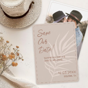 Invitation Photo Mariage minimaliste en terre cuite