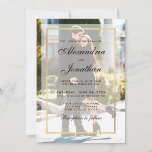 Invitation photo Mariage moderne - Superposition G