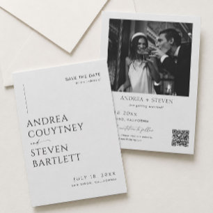 Invitation Photo Mariage Noir et Blanc Événement à venir