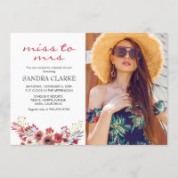 Photo Marsala Aquarelle Fête des mariées florale