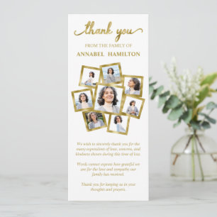 Invitation Photo Merci commémoratif Sympathy