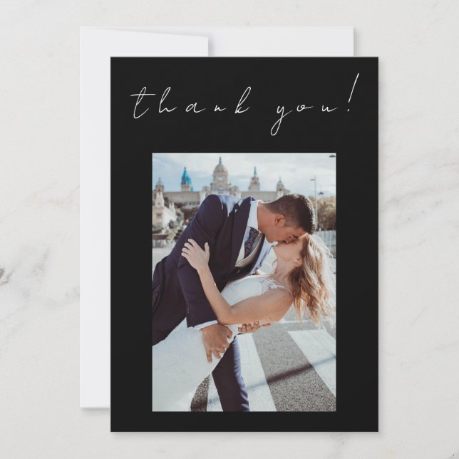 Invitation Photo Merci Mariage carte-Twin flamme- (Devant)