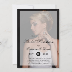 Invitation Photo moderne avec chic script déjeuner nuptial