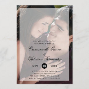 Invitation Photo moderne avec Dîner de répétition de script c