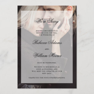 Invitation Photo moderne avec superposition  Annulation Maria