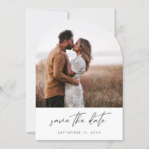 Photo moderne chic Vertical Enregistrer la date Ar