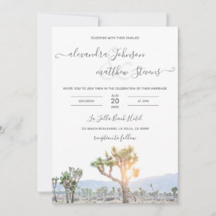 Invitation Photo moderne élégante Joshua Tree Boho Mariage