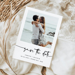 Invitation Photo moderne minimaliste Enregistrer la date Invi