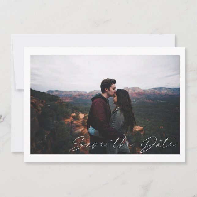 Invitation Photo moderne simple Enregistrer la date (Devant)