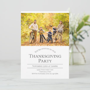 Invitation Photo moderne Thanksgiving Party