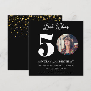 Invitation photo Montage fête d'anniversaire 50 ans