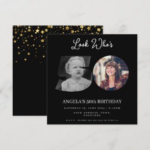 Invitation photo Montage fête d'anniversaire 50 ans