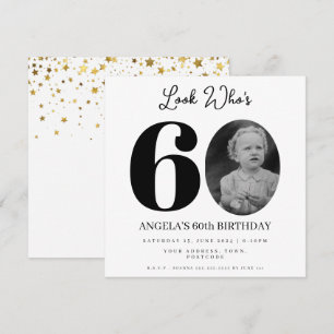Invitation photo Montage fête d'anniversaire 60 ans