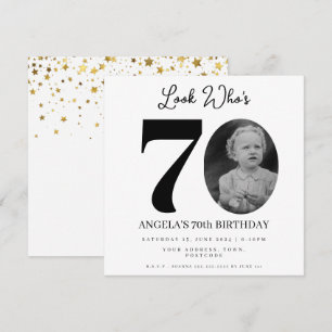 Invitation photo Montage fête d'anniversaire 70 ans