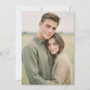 Invitation Photo Naturelle Verte Sérène