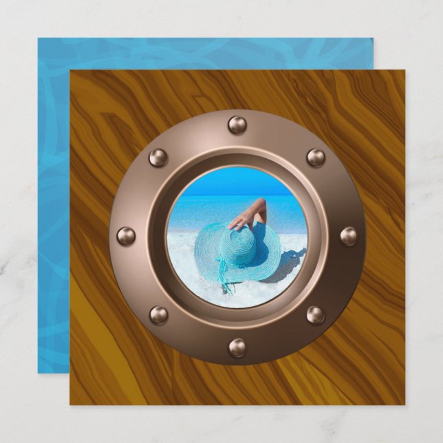 Invitation Photo Nautic Anniversaire (Devant / Derrière)