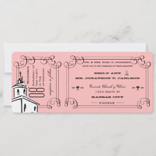 Invitation Photo N'Importe Quelle Couleur Chapelle Romantique