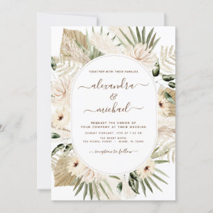 Invitation Photo Pampas Grass Photo Bohemian Boho Mariage