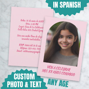 Invitation Photo Personalizada Invitación de Cumpleaños