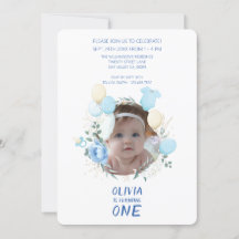 Photo personnalisable - 1er anniversaire