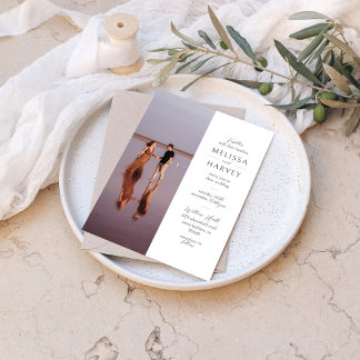 Invitation Photo personnalisée du couple | Mariage de lettres