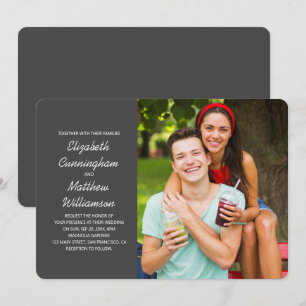 Invitation Photo personnalisée + Mariage moderne