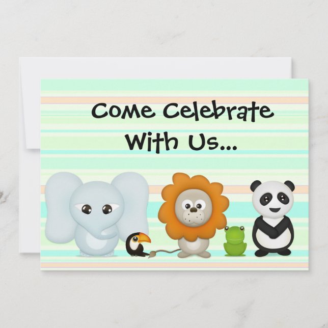 Invitation photo personnalisée, premier anniversai (Devant)