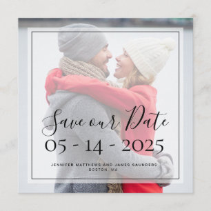 Invitation Photo personnalisée Script simple et élégant Enreg