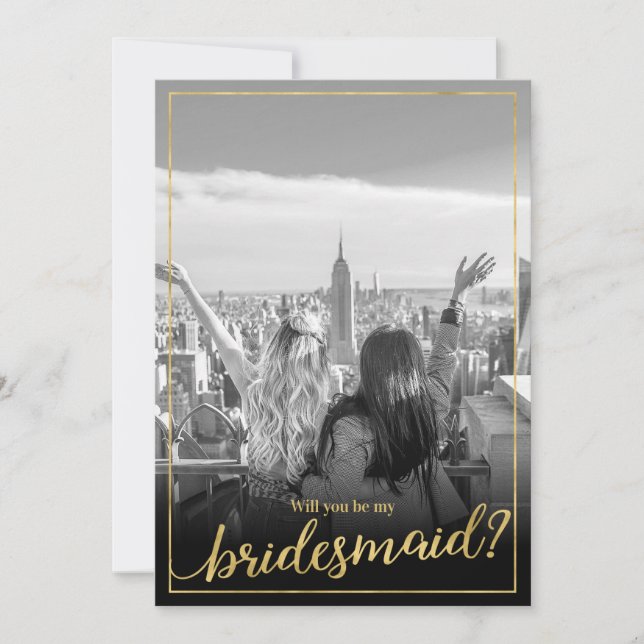Invitation Photo Personnalisée Seras-Tu Ma Servante D'Époux (Devant)