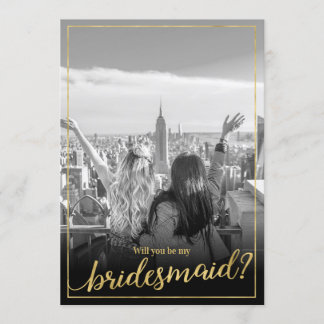 Invitation Photo Personnalisée Seras-Tu Ma Servante D'Époux